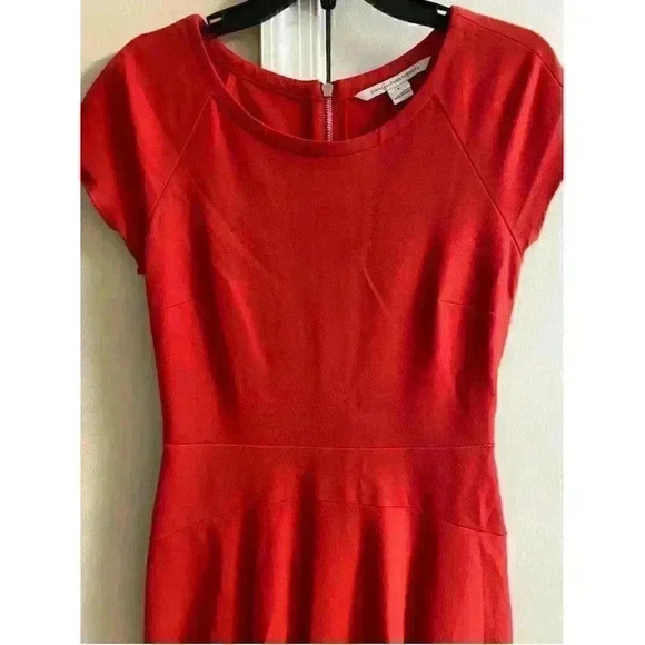 Diane Von Furstenberg Red A-Line Dress Size 6‎ - Picture 2 of 7